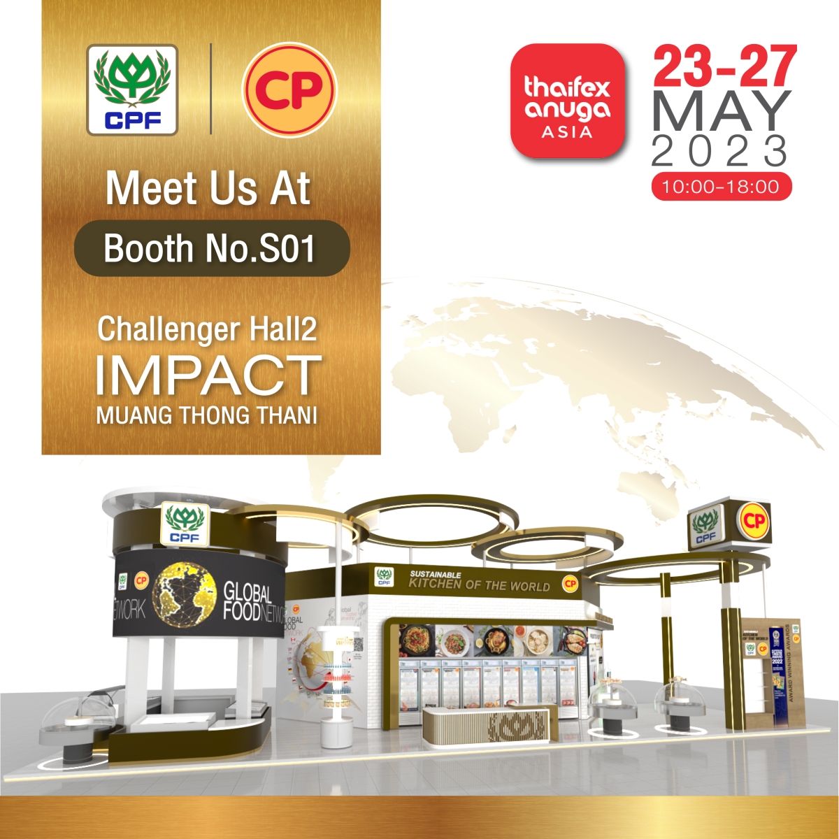 CPF โชว์ศักยภาพผู้นำอาหารระดับโลก ‘RE-IMAGINE THE FUTURE FOOD’ ในงาน THAIFEX – Anuga Asia 2023